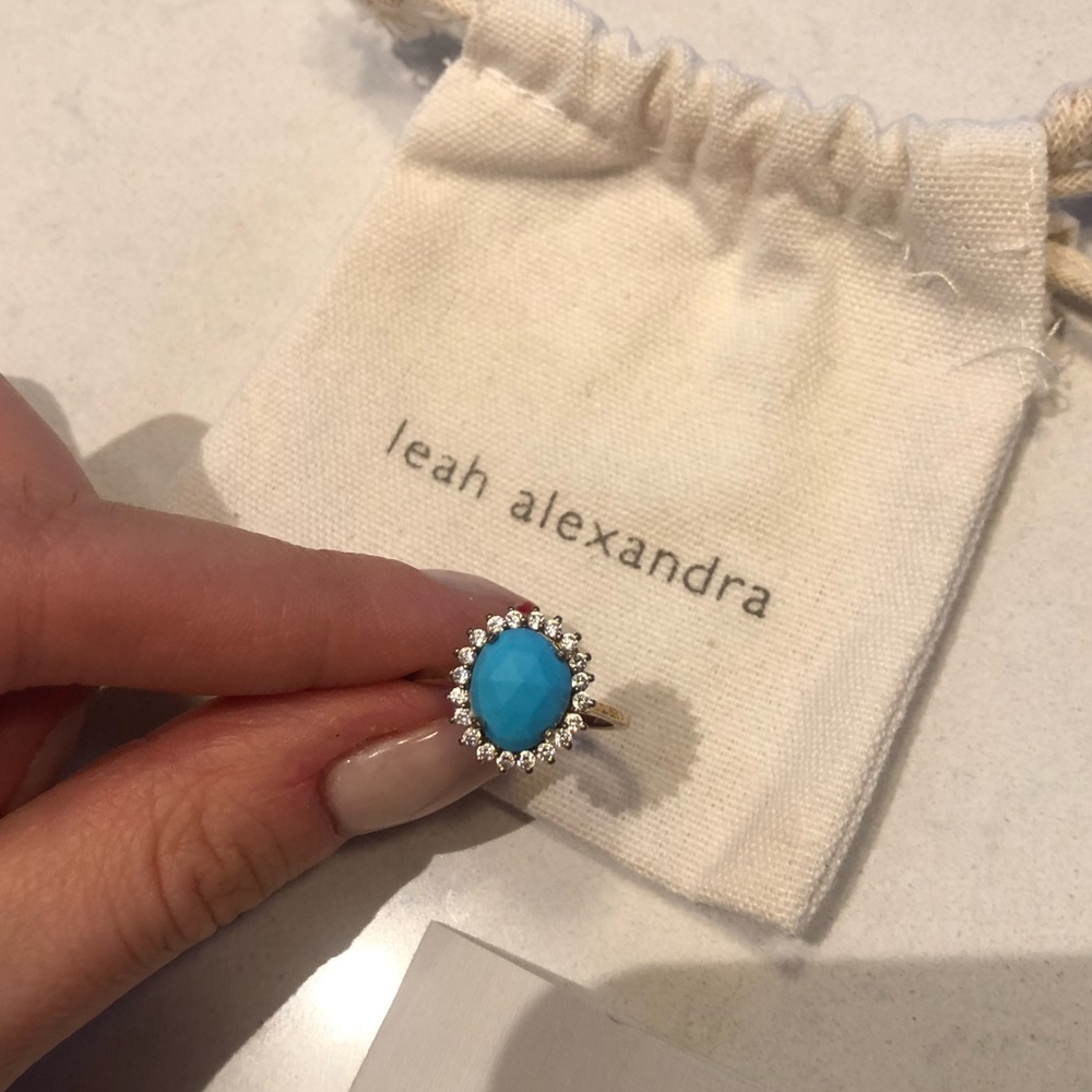 Turquoise gold ring